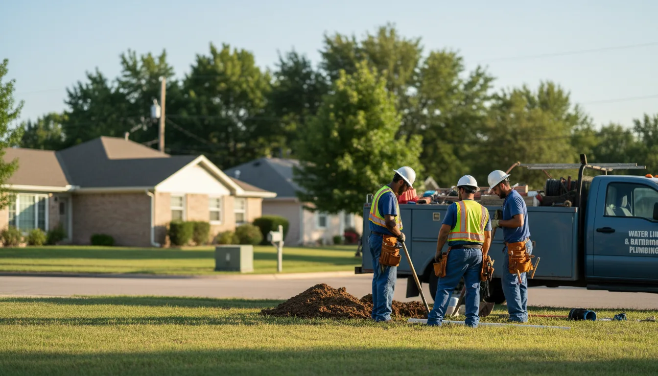 Residential water line and bathroom plumbing service in Round Lake, MN
